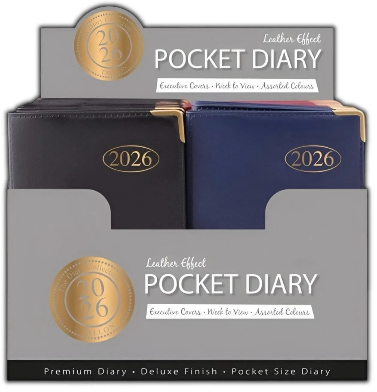 2026 diary A4/A5/A6 Page a Day/Week to View Diary Hardback Case bound Back Cover