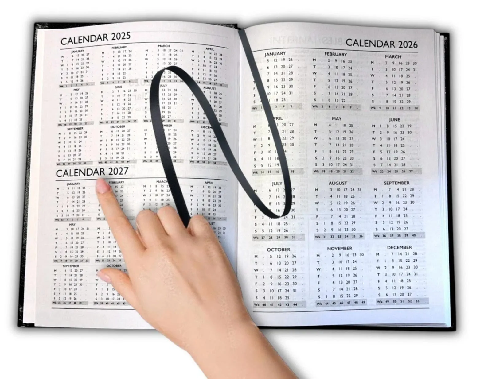 2026 A4 A5 A6 Day to Page / Week To View Diary Full Year Planner Desk Hardback