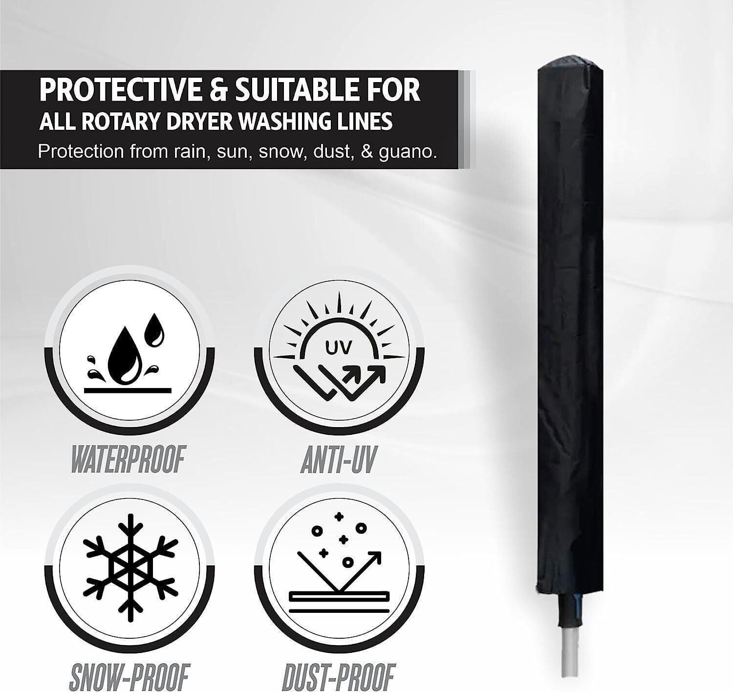 Waterproof Heavy Duty Rotary Washing Line Cover Clothes Airer Garden Parasol