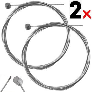 2Pcs Barrel Nipple Bike Brake Cable Inner Wire Set Galvanised Steel 2mt