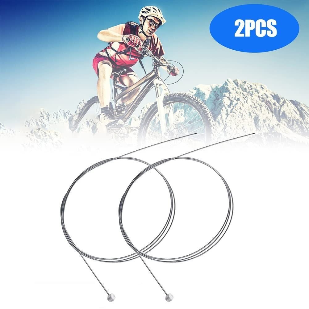 2Pcs Barrel Nipple Bike Brake Cable Inner Wire Set Galvanised Steel 2mt