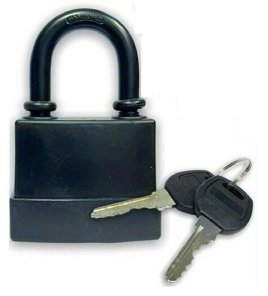 Heavy Duty Padlock Short Shackle 45mm Waterproof 2 keys Security Outdoor Shed UK