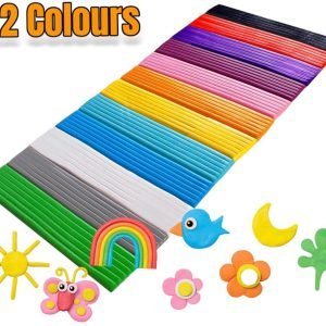 12 Colours Modelling Clay Strips for Children Kids Art Craft Plasticine Party