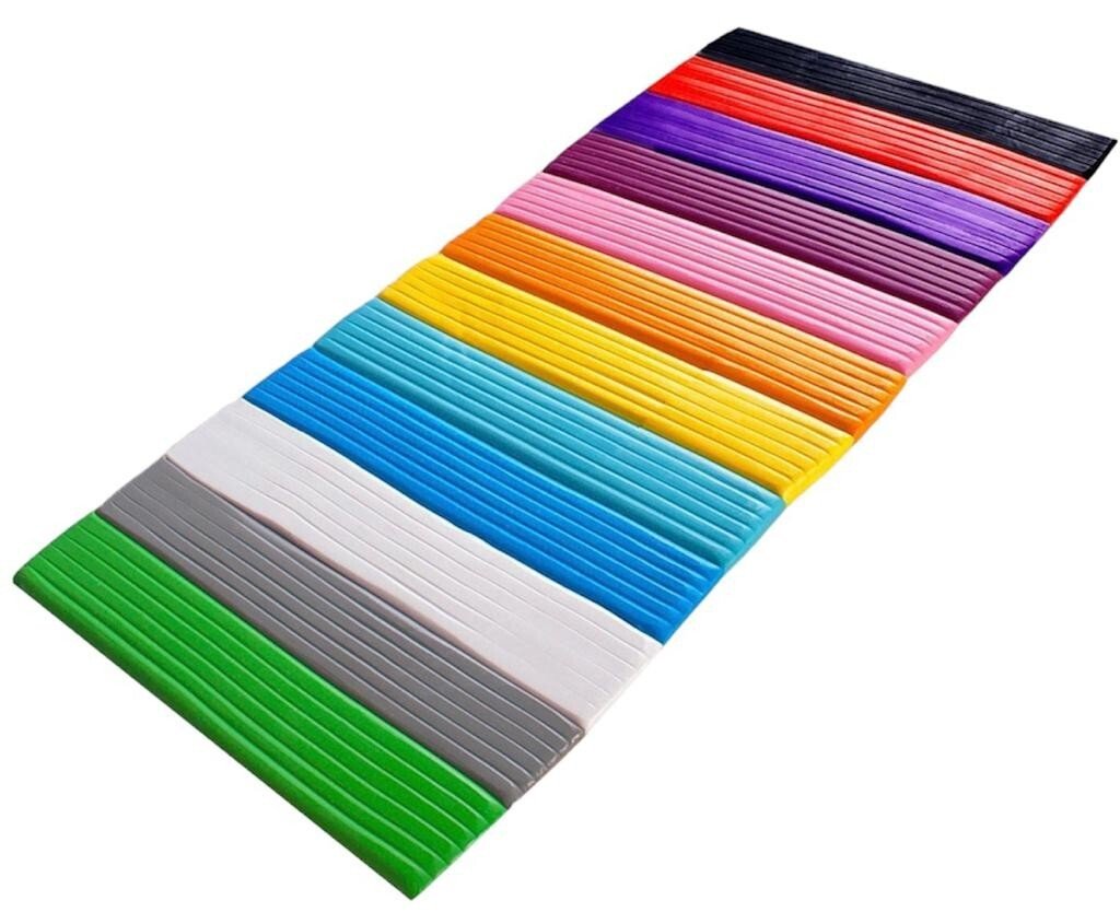12 Colours Modelling Clay Strips for Children Kids Art Craft Plasticine Party