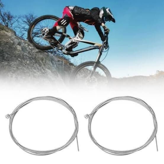 2Pcs Barrel Nipple Bike Brake Cable Inner Wire Set Galvanised Steel 2mt