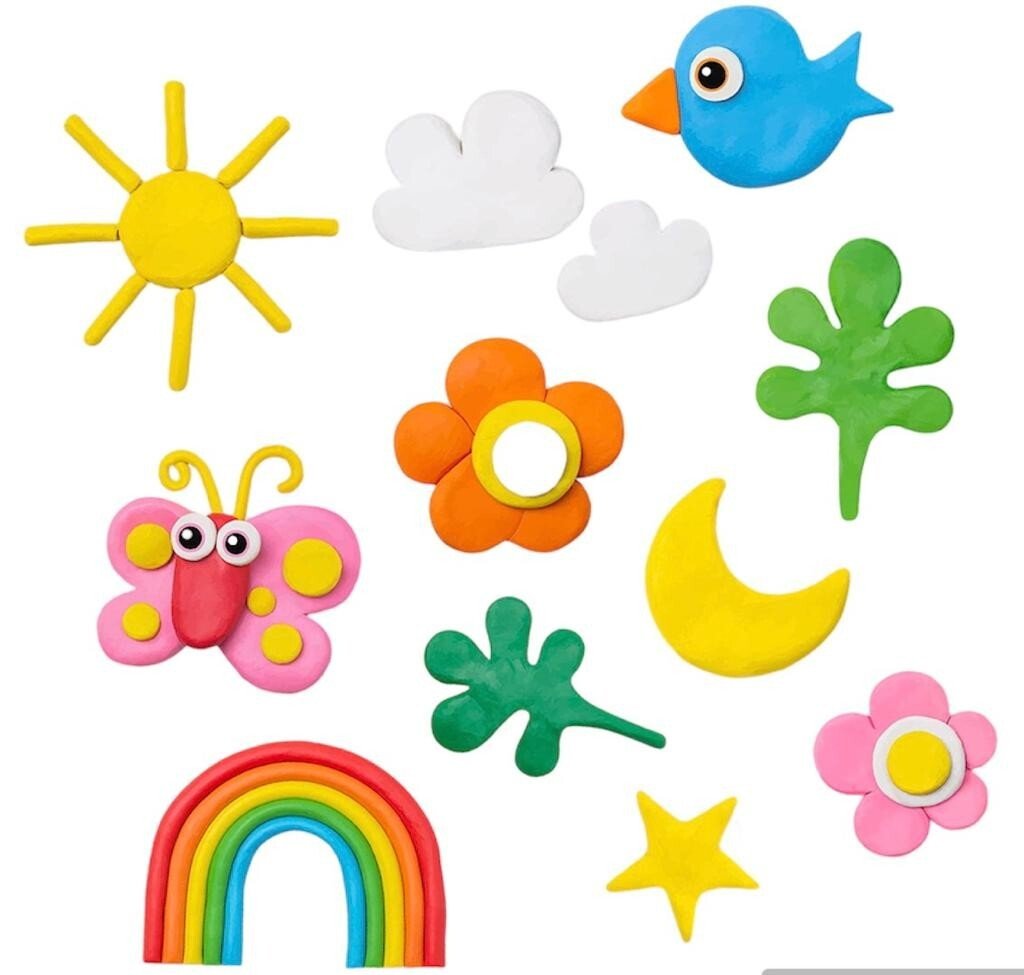 12 Colours Modelling Clay Strips for Children Kids Art Craft Plasticine Party