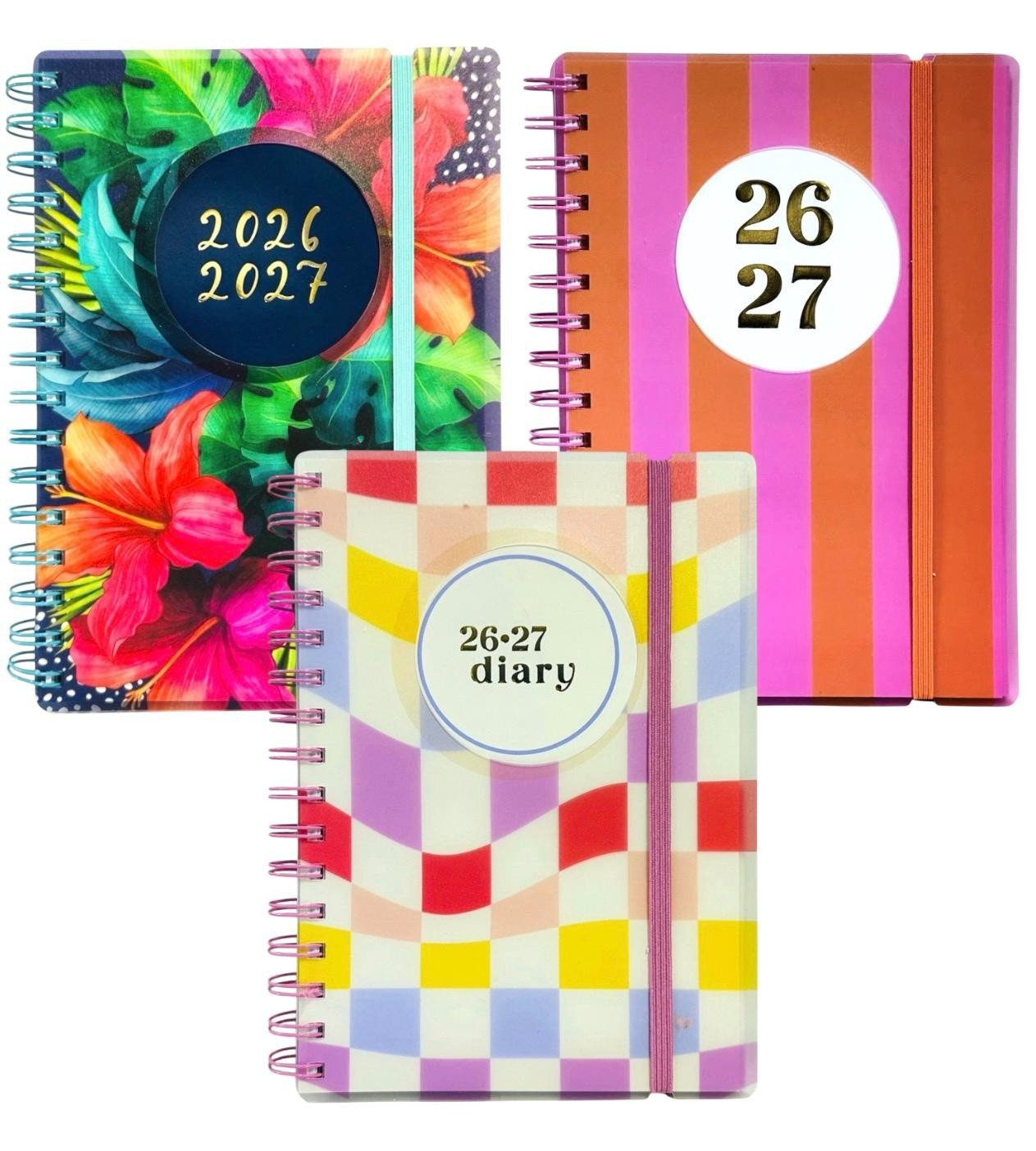 2026-2027 ACADEMIC A5 DAY A PAGE MID YEAR SPIRAL PP COVER STUDENT TEACHER DIARY