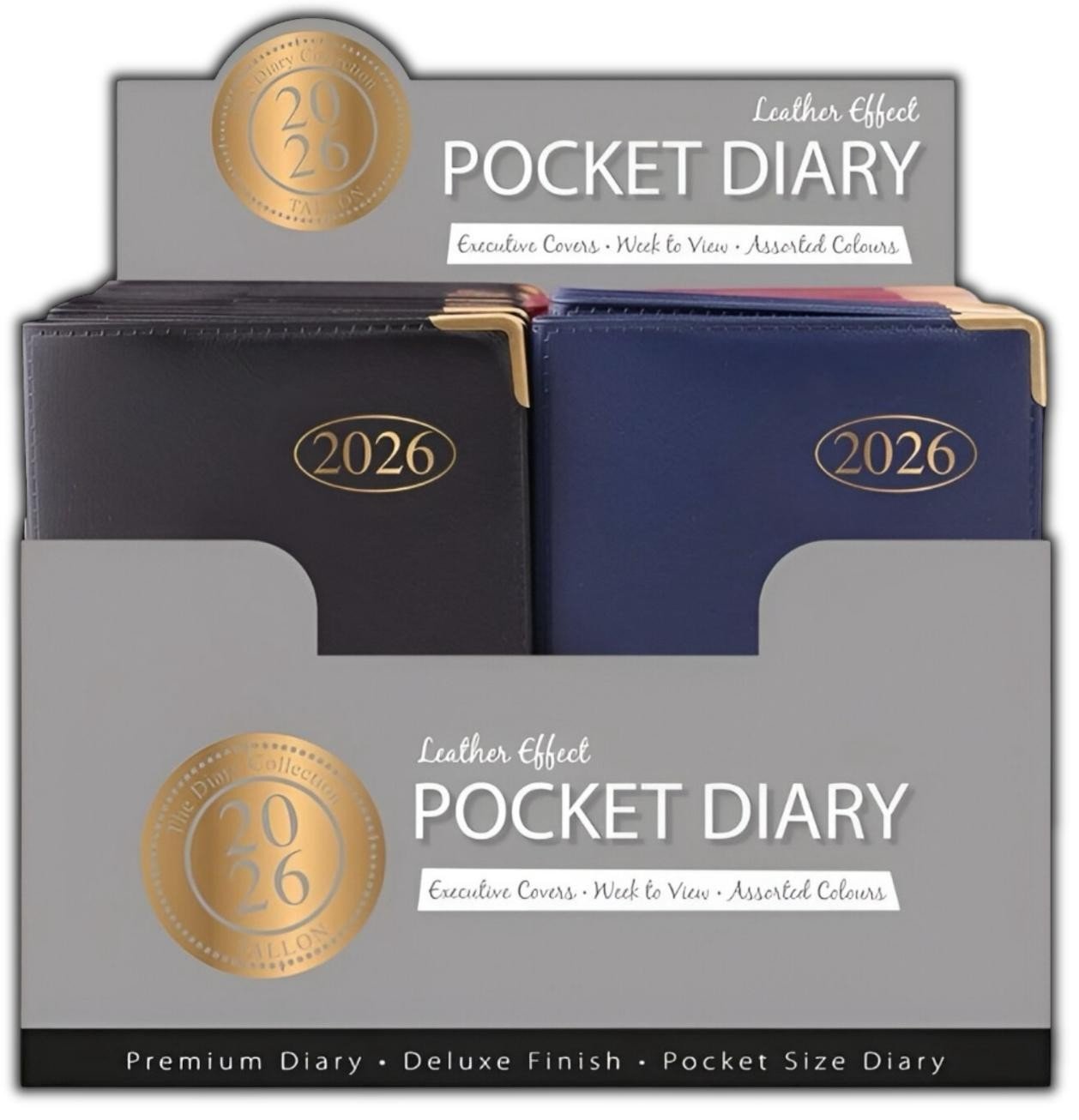 2026 diary A4/A5/A6 Page a Day/Week to View Diary Hardback Case bound Back Cover