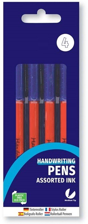 4 / 8 / 12 HANDWRITING PENS Quality Fine Tip BLUE ink School Office Stationery