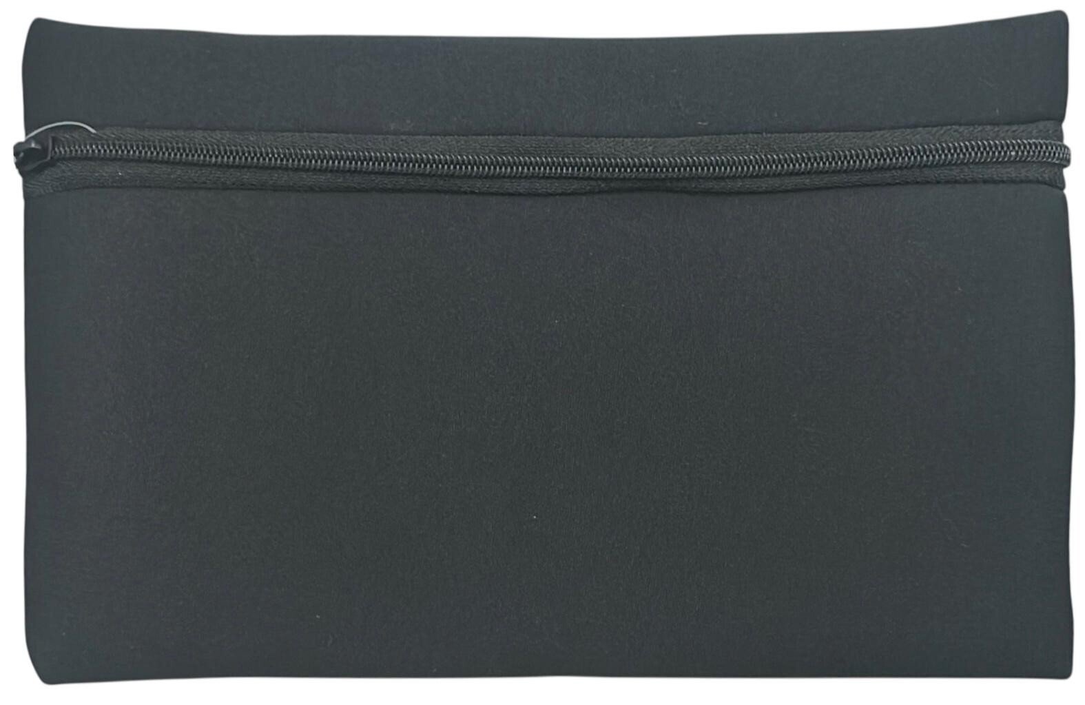 Plain School Pen Pencil Case Kids Junior Office Stationary Zip Neoprene Fabric