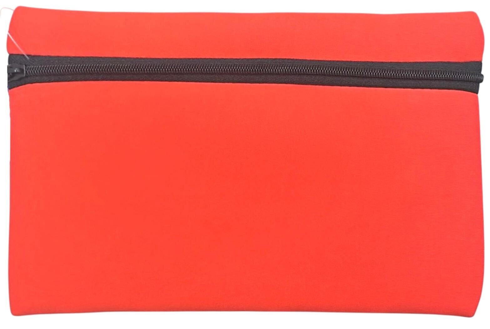 Plain School Pen Pencil Case Kids Junior Office Stationary Zip Neoprene Fabric