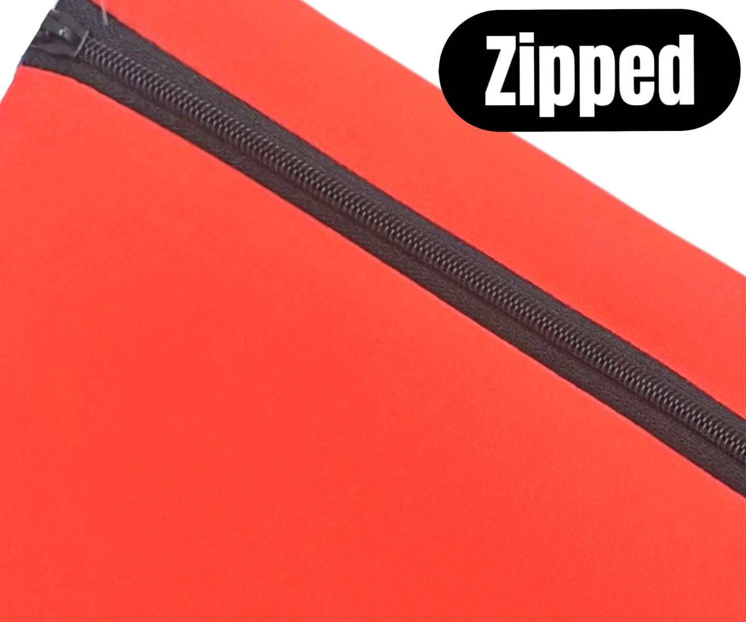 Plain School Pen Pencil Case Kids Junior Office Stationary Zip Neoprene Fabric