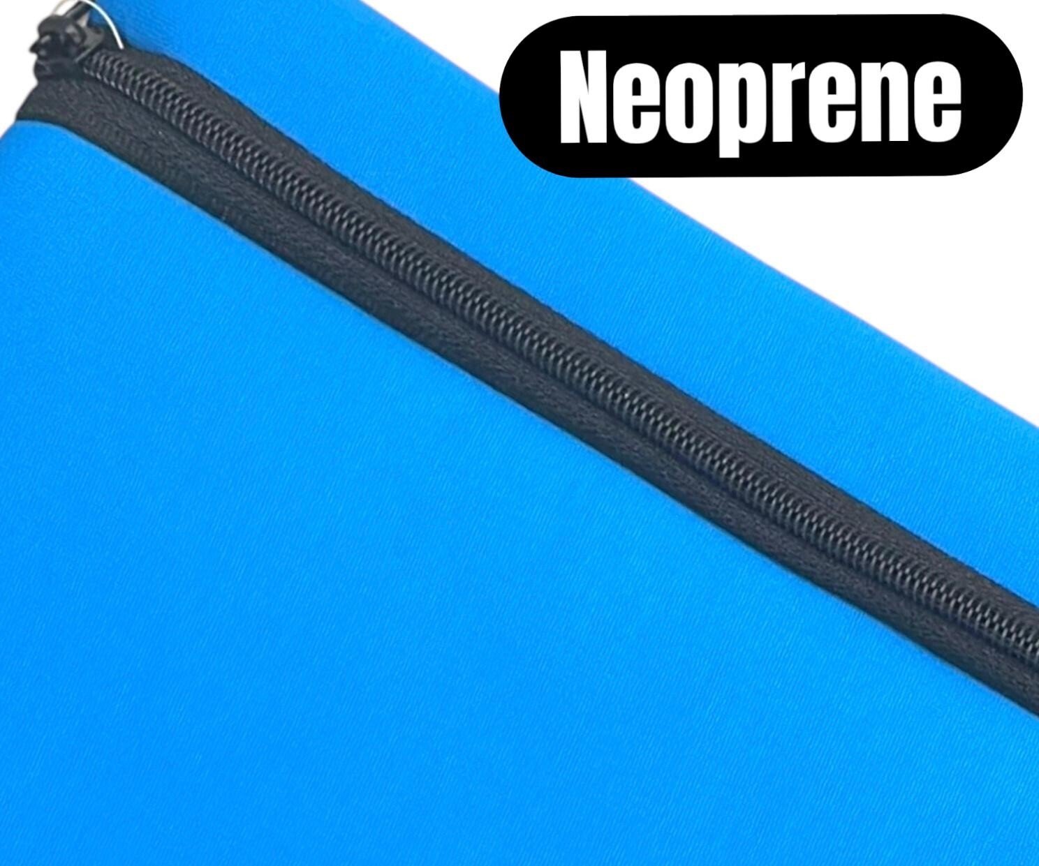 Plain School Pen Pencil Case Kids Junior Office Stationary Zip Neoprene Fabric