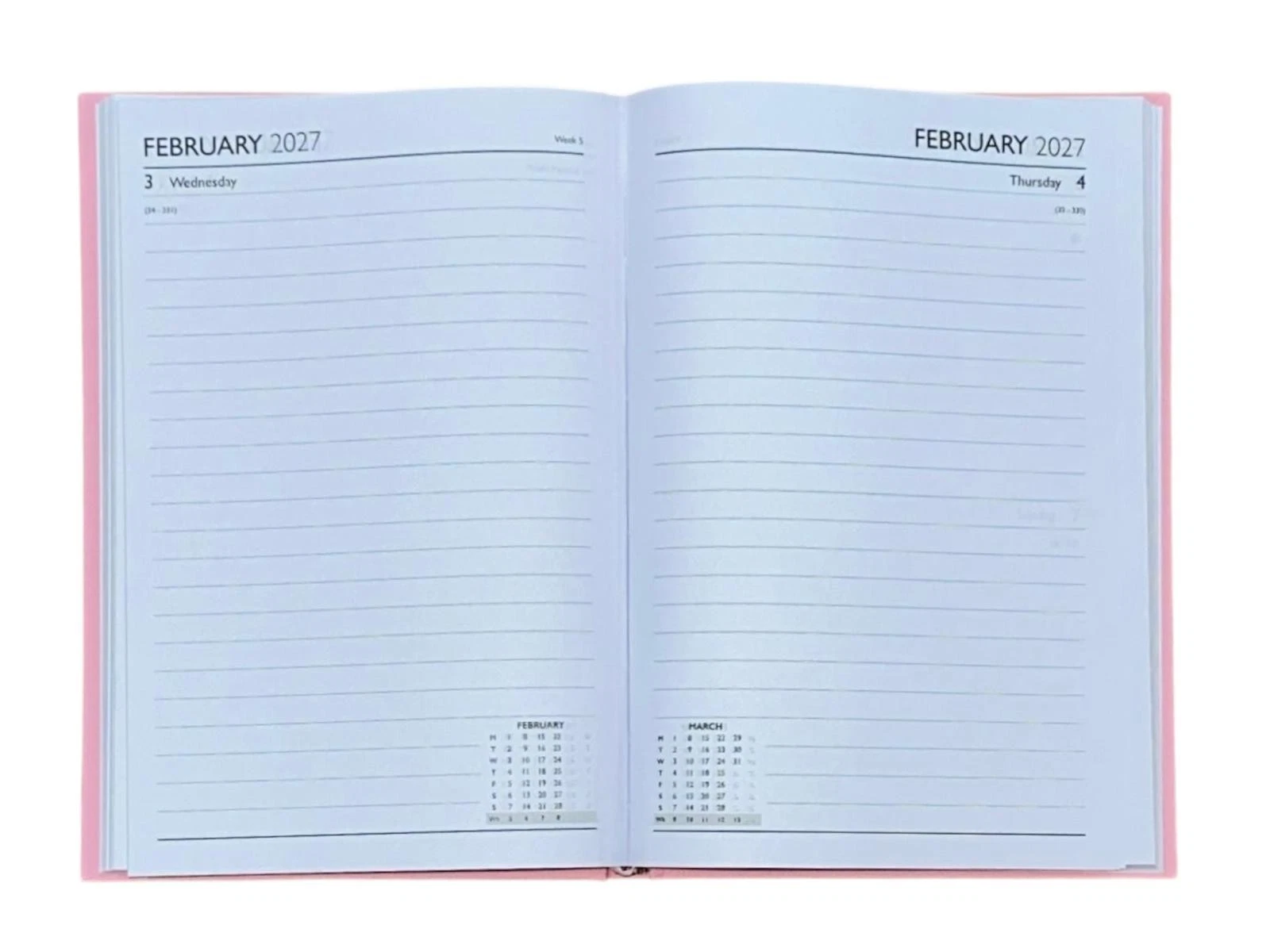 2026-2027 A5 Day to Page Academic Mid year Diary Student Teacher Office Diary