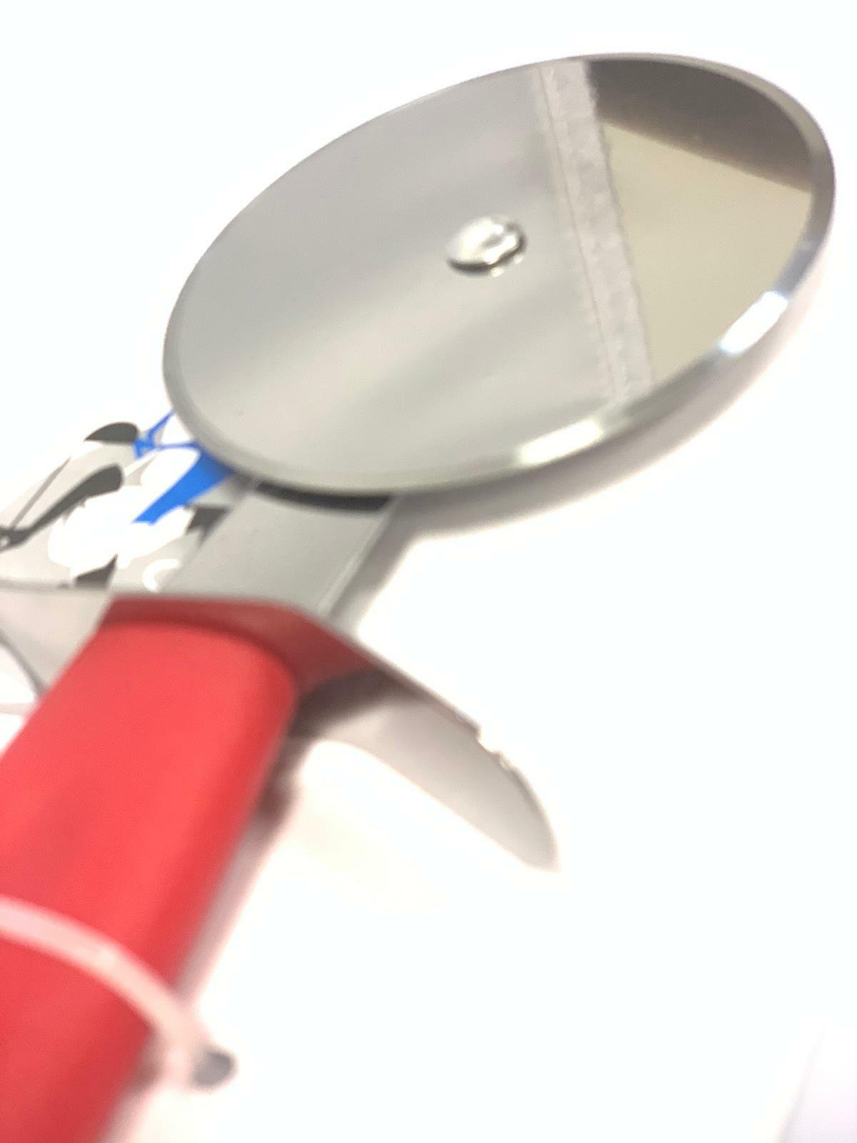 Pizza Cutter Wheel Stainless Steel Red Large Hand Slicer Kitchen Utensil Tools