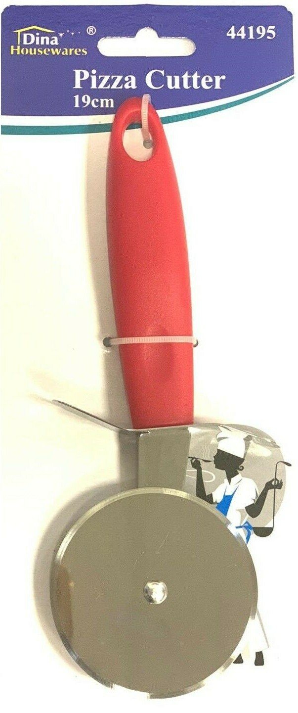 Pizza Cutter Wheel Stainless Steel Red Large Hand Slicer Kitchen Utensil Tools