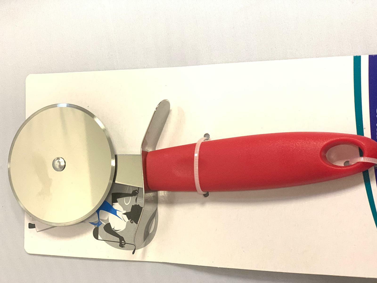 Pizza Cutter Wheel Stainless Steel Red Large Hand Slicer Kitchen Utensil Tools