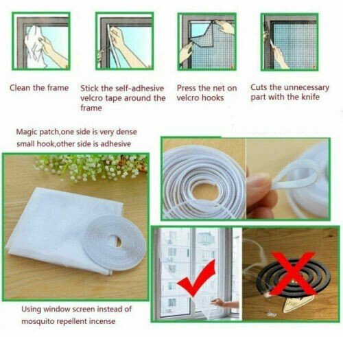 Mesh Net Window Screen Fly Mosquito Moth Screen Netting Insect Repellent Screens