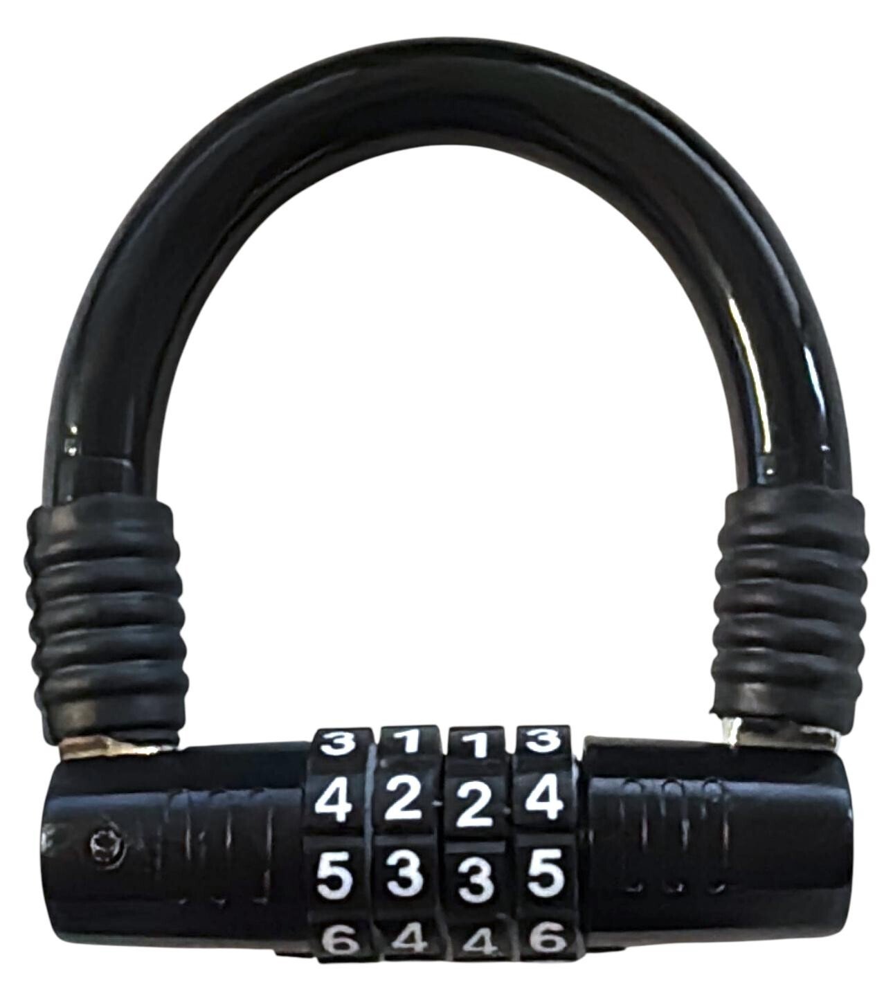 Mini Padlock 4 Digit Shackle D-Lock Combination Shed Bikes Scooter Sheds Luggage