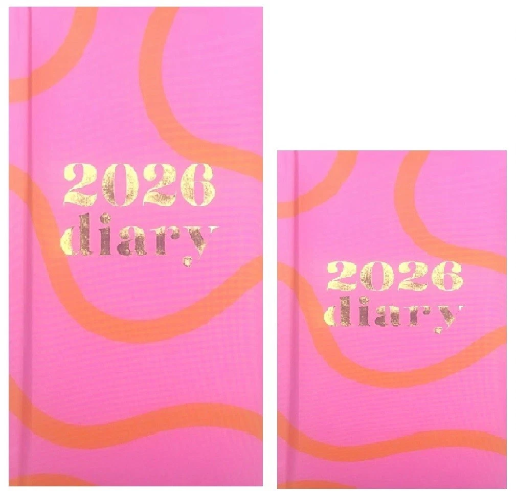2026 DIARY POCKET SMALL / SLIM LINE METAL CORNER WEEK TO VIEW CUTE FASHION DIARY