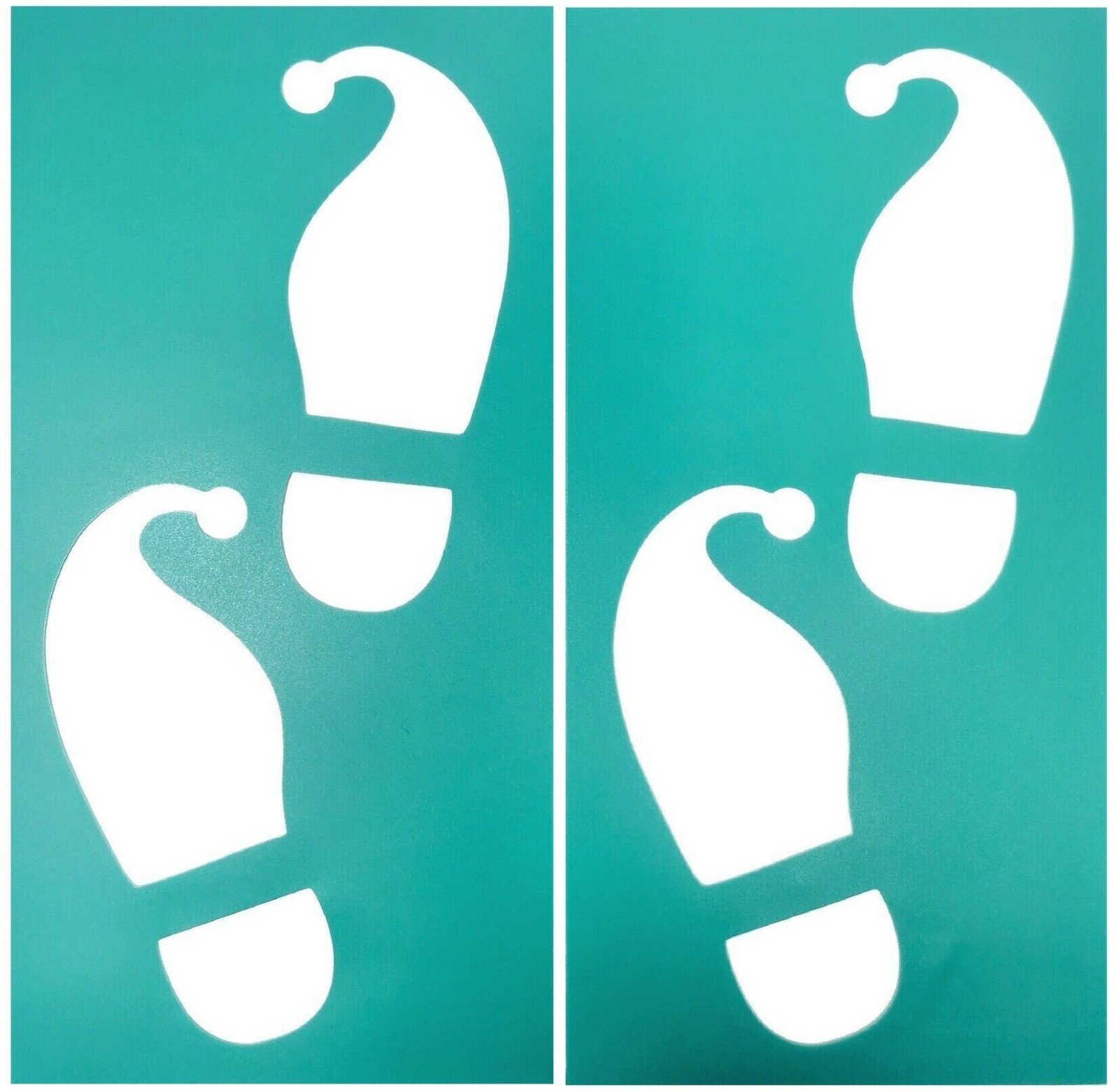 Christmas Santa Footprint Stencils Elf Father Christmas Boots Stencil - Plastic
