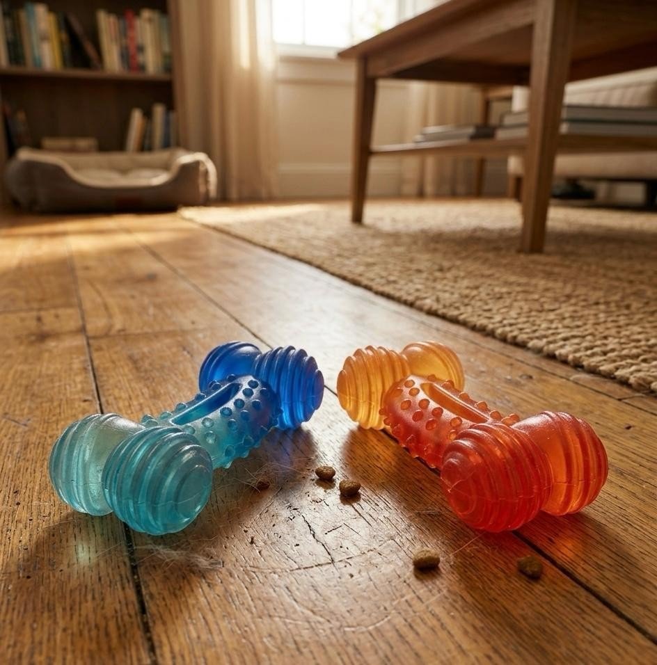 Dog Toy Puppy Chew Toy Squeaky Bone Puppy Teething Relief Aid Doggy Gift -2 Pack
