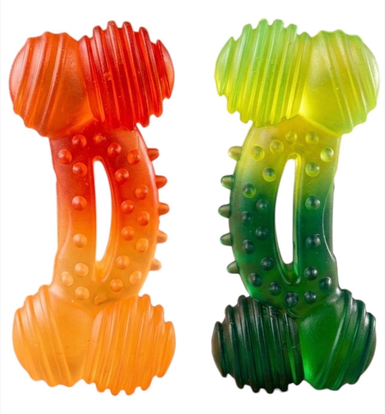 Dog Toy Puppy Chew Toy Squeaky Bone Puppy Teething Relief Aid Doggy Gift -2 Pack