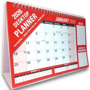 2026 Week To View Stand Up Desk Home Office Top Calendar Planner R & W