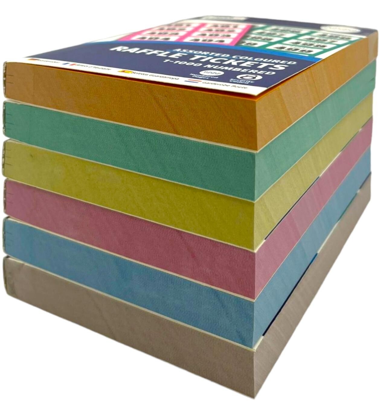 12 Pack Books of Cloakroom Raffle Tombola Draw Tickets Numbered 1 - 1000 NEW
