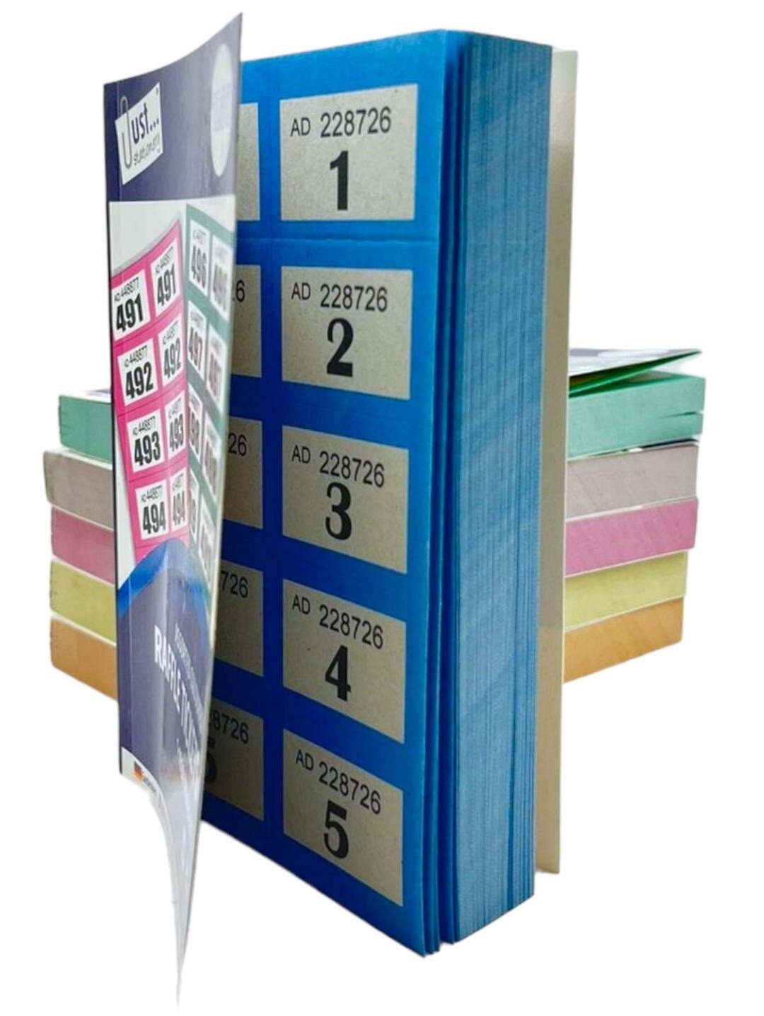 12 Pack Books of Cloakroom Raffle Tombola Draw Tickets Numbered 1 - 1000 NEW
