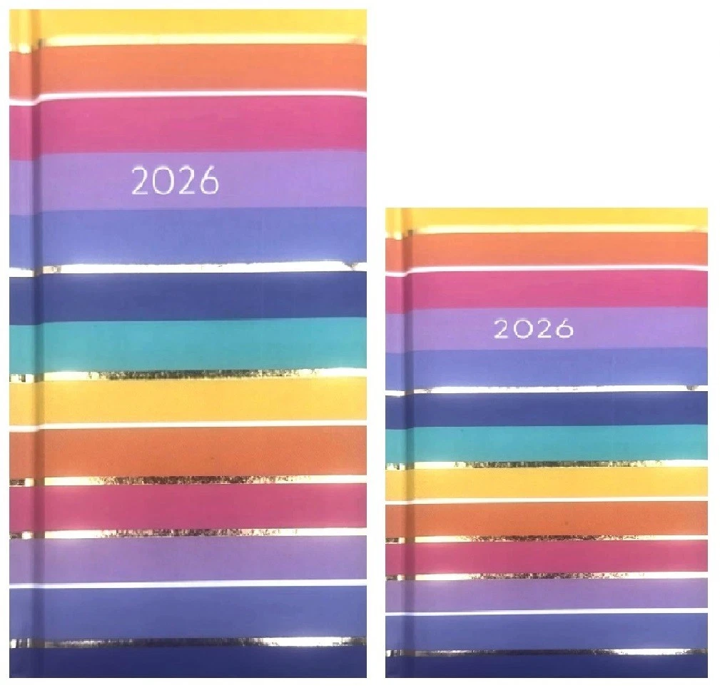 2026 DIARY POCKET SMALL / SLIM LINE METAL CORNER WEEK TO VIEW CUTE FASHION DIARY
