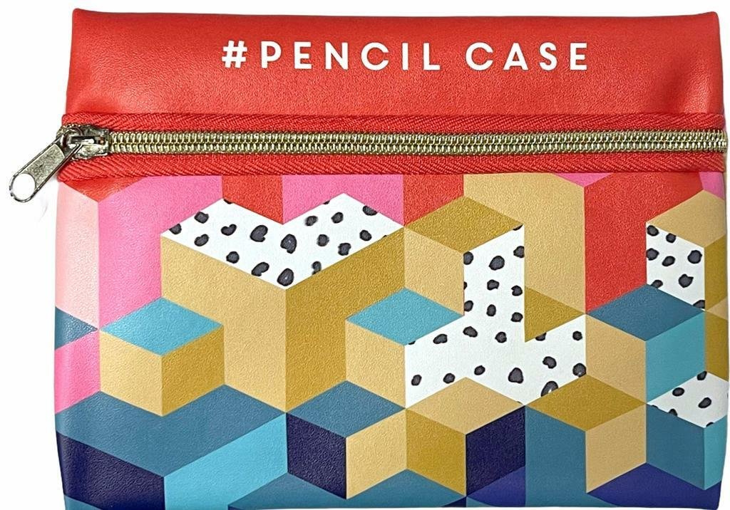 PU Pencil Case Zips Pen Bag Girls Make up Boys Stationery Box Storage Pouch
