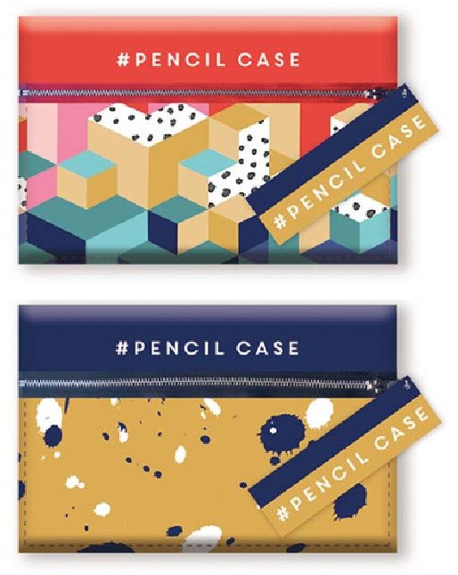 PU Pencil Case Zips Pen Bag Girls Make up Boys Stationery Box Storage Pouch