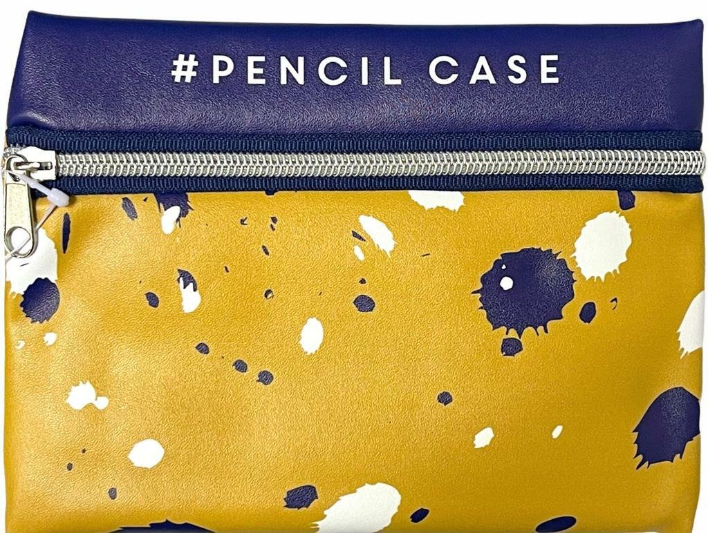 PU Pencil Case Zips Pen Bag Girls Make up Boys Stationery Box Storage Pouch