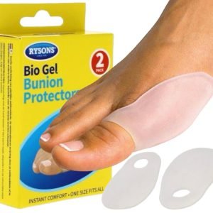 2 Silicone Gel Bunion Toe Protector Straightener Corrector Spreader Splint Pads