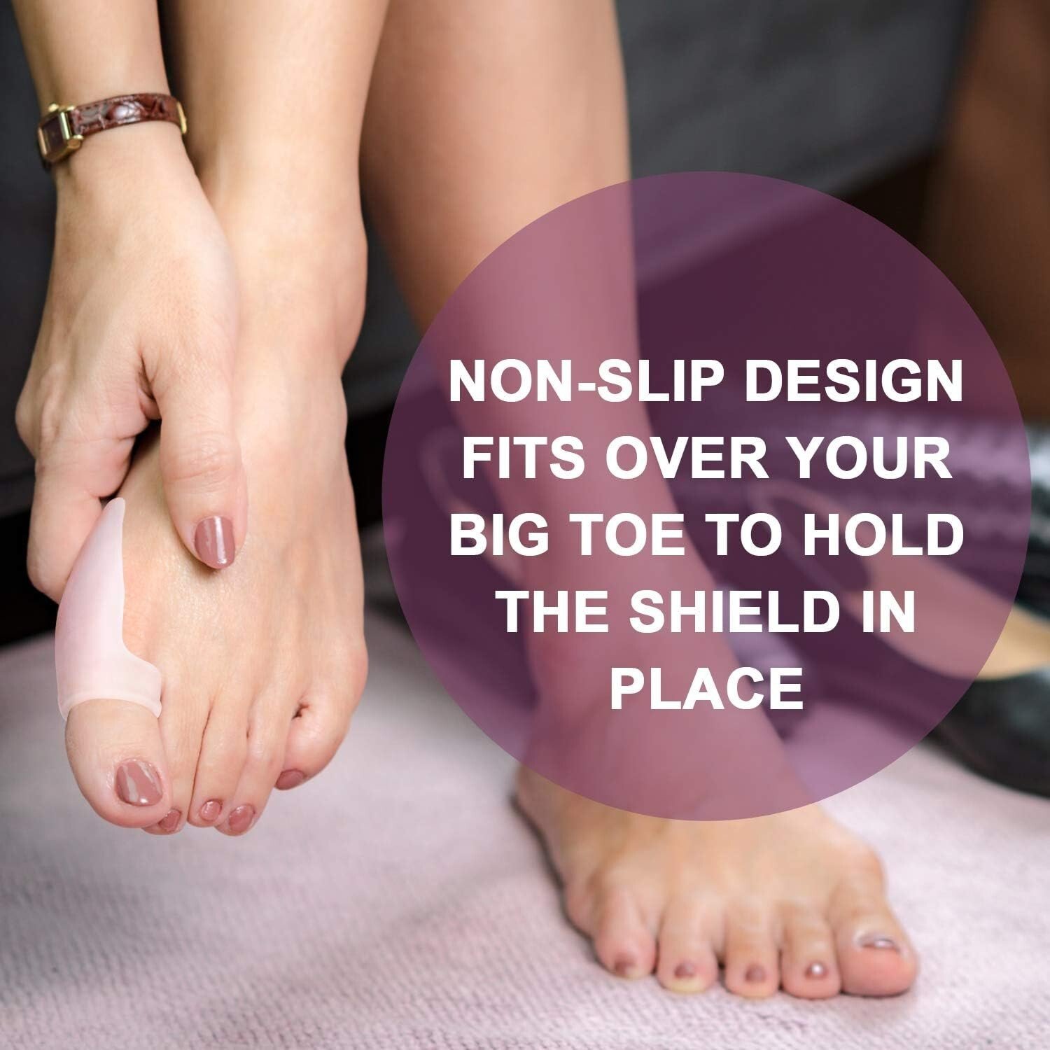 2 Silicone Gel Bunion Toe Protector Straightener Corrector Spreader Splint Pads