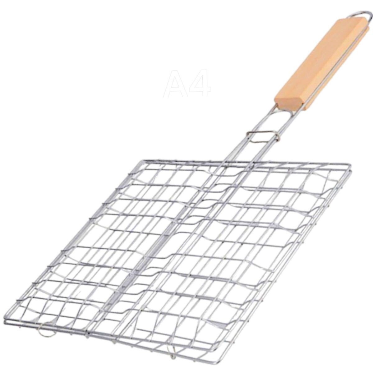 Barbecue Grilling Basket Grill BBQ Net Steak Meat Fish Veg Mesh Holder Tools UK