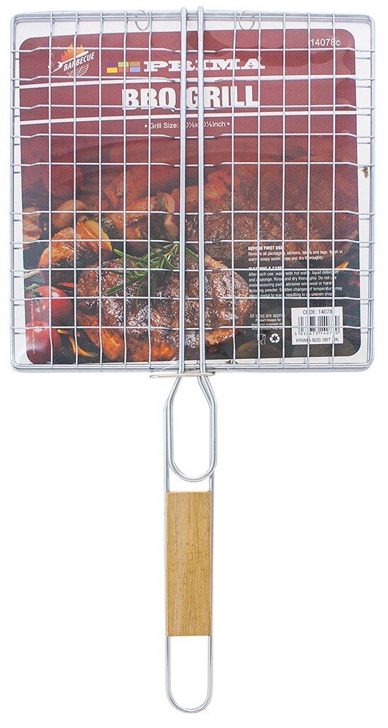 Barbecue Grilling Basket Grill BBQ Net Steak Meat Fish Veg Mesh Holder Tools UK