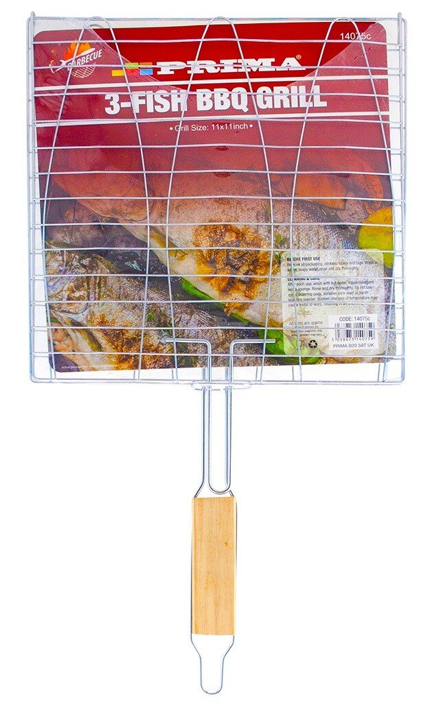 Barbecue Grilling Basket Grill BBQ Net Steak Meat Fish Veg Mesh Holder Tools UK