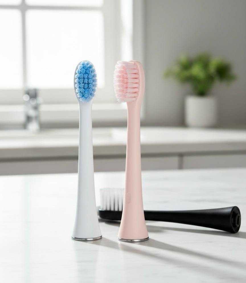 Sonic Electric Toothbrush USB Rechargeable Adult IPX-7 Waterproof With 4 Heads