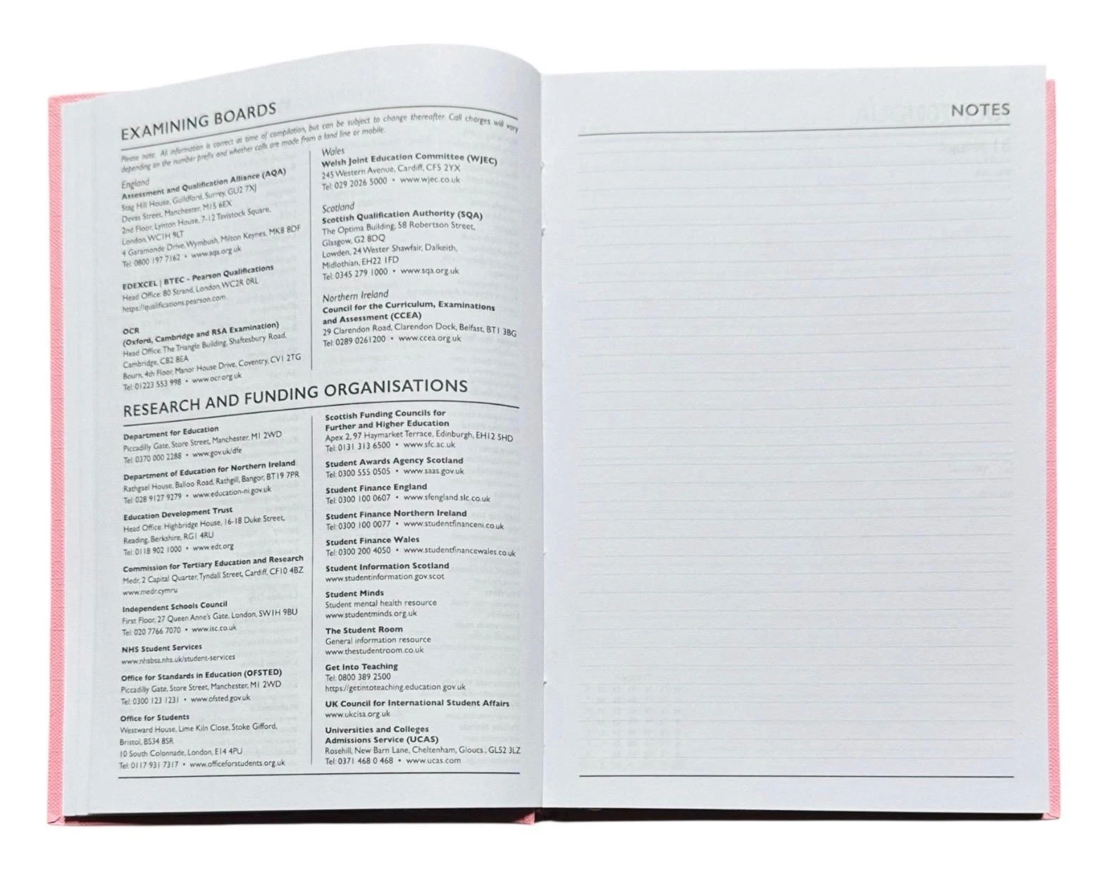 2026-2027 A5 Day to Page Academic Mid year Diary Student Teacher Office Diary
