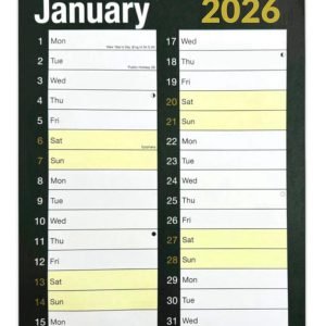 2026 LARGE MONTH TO VIEW PLANNER QUALITY CALENDER WALL HANGING PLANNER