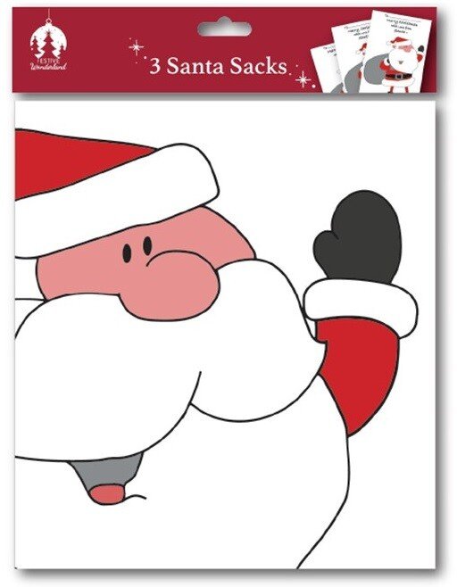 3 Giant Santa Sacks Stocking Christmas Extra Large Xmas Gift Kids Present Bag
