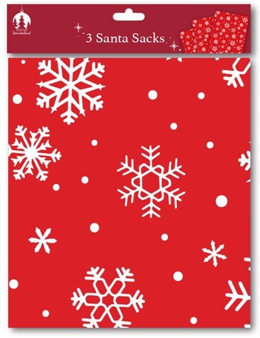 3 Giant Santa Sacks Stocking Christmas Extra Large Xmas Gift Kids Present Bag