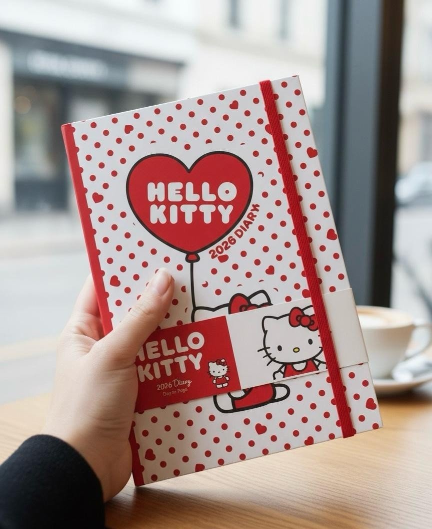 2026 A5 Day A Page Hello Kitty Cover Full Year Organiser Office Daily Planner
