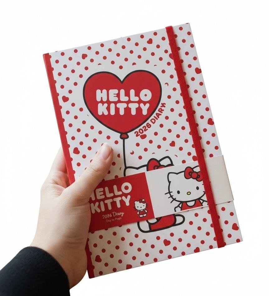 2026 A5 Day A Page Hello Kitty Cover Full Year Organiser Office Daily Planner