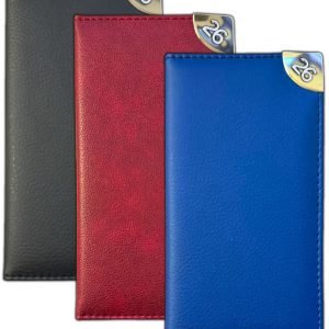 2026 Slim Diary Stitched Leather Soft Week To View Notes Dates Calendar Planner