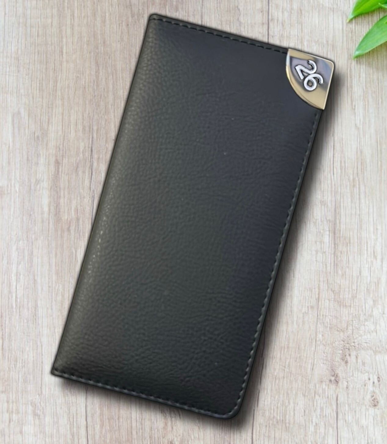 2026 Slim Diary Stitched Leather Soft Week To View Notes Dates Calendar Planner