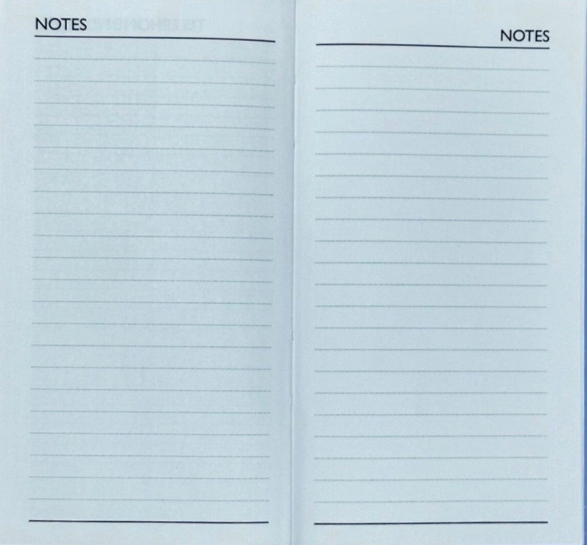 2026 Slim Diary Stitched Leather Soft Week To View Notes Dates Calendar Planner
