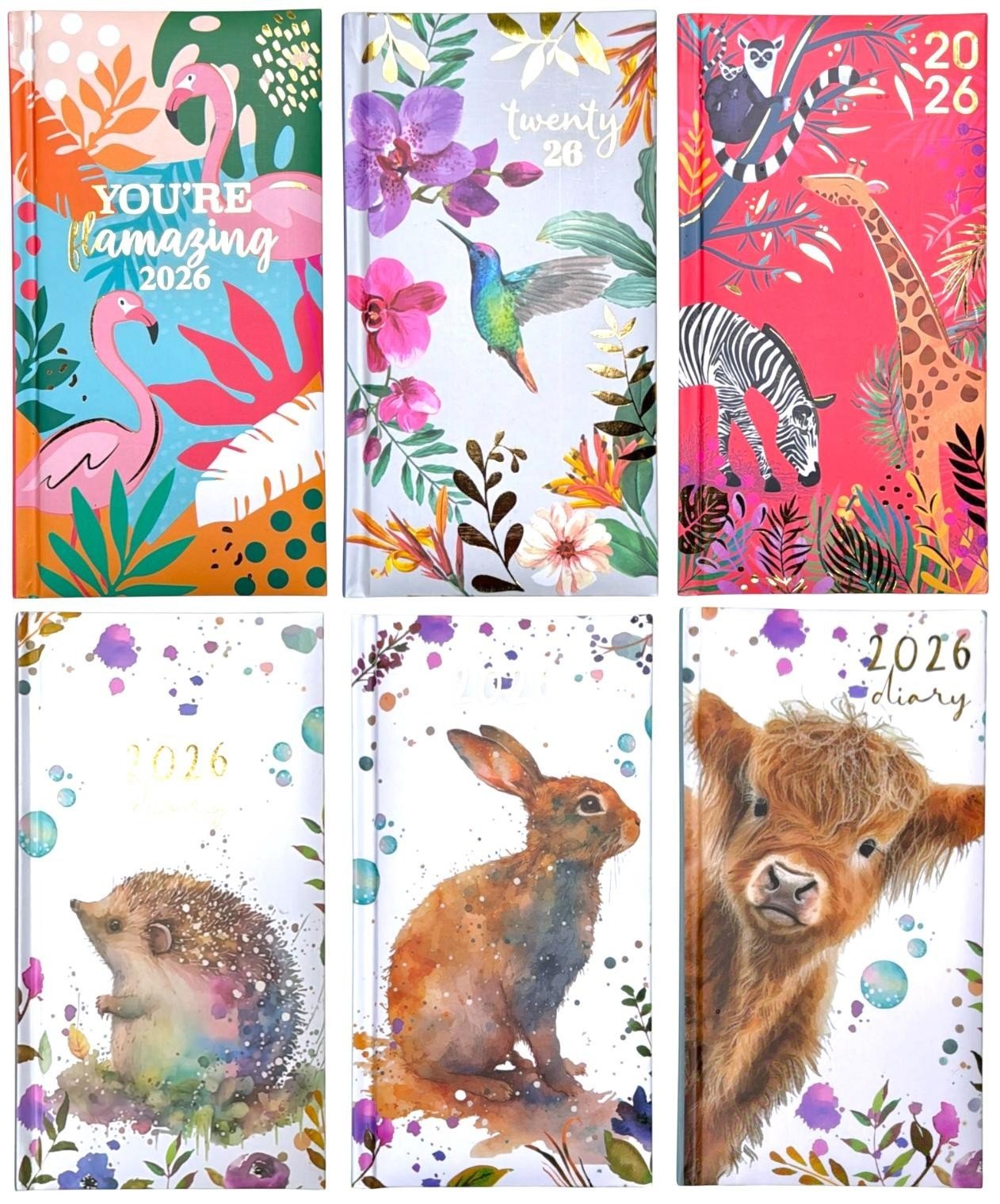 2026 DIARY POCKET SMALL / SLIM LINE METAL CORNER WEEK TO VIEW CUTE FASHION DIARY